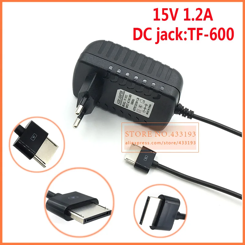 15 V 1.2A 18 W адаптер переменного тока питания для ноутбука Asus VivoTab RT TF600 TF600T TF600TD TF600TL