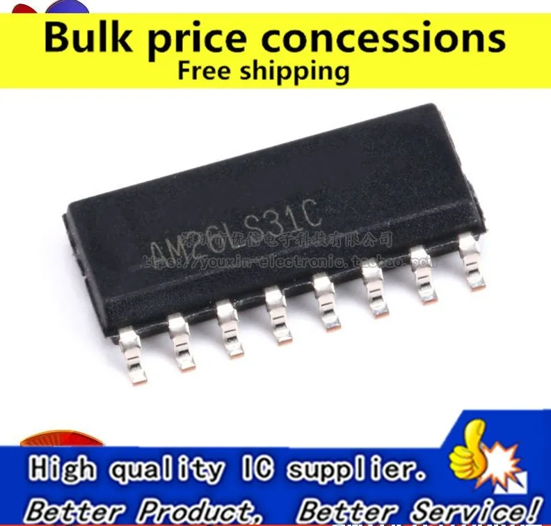

Free shippin 50pcs/lot AM26LS31CDR AM26LS31C AM26LS31 SOP-16