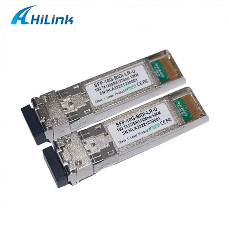 (1-20 пар) Бесплатная доставка! 10G BIDI Tx1330nm/Rx1270 Tx1270nm/Rx1330nm 10 км SFP трансиверы оптическое