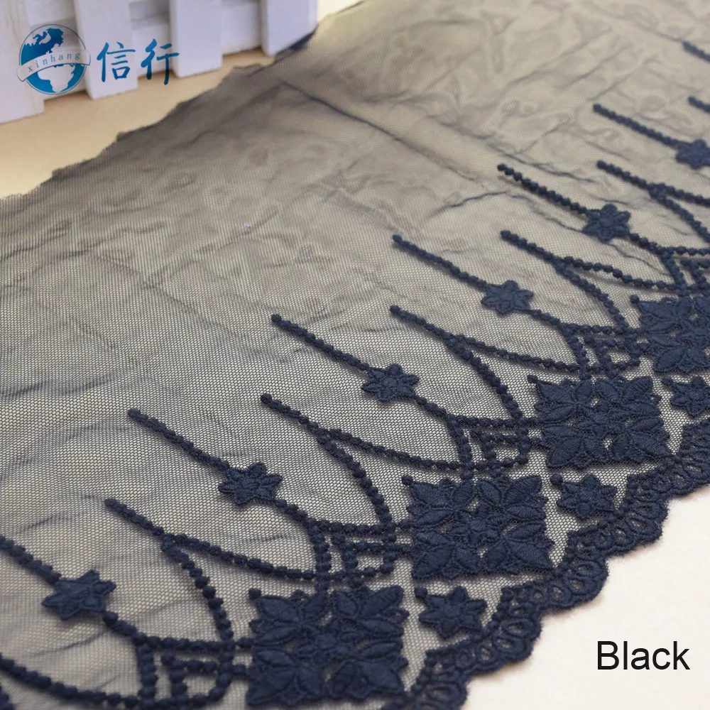 23cm width Cotton embroid lace sewing ribbon guipure trims or fabric warp knitting DIY Garment Accessories free shipping#3610 | Дом и сад