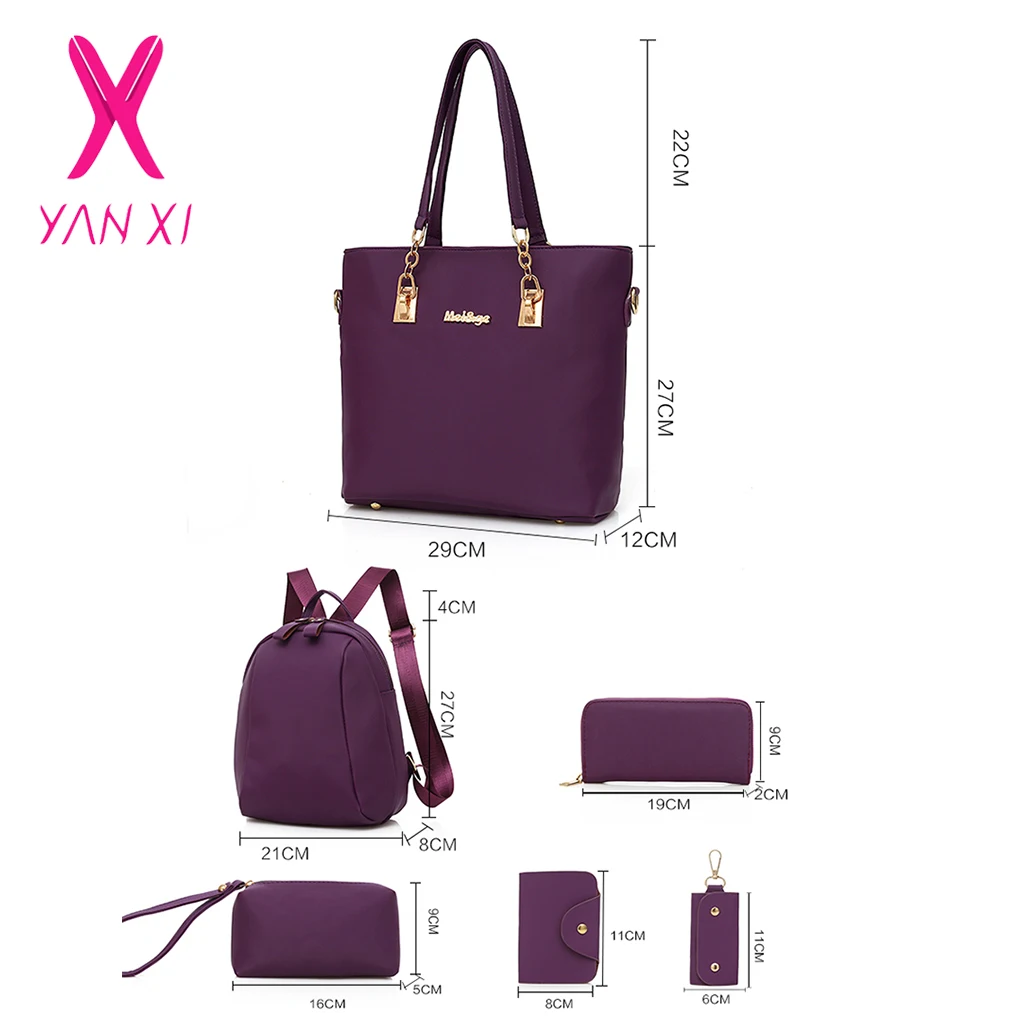 YANXI нейлоновые сумки на плечо набор купить 1 получить 6 женские клатчи из