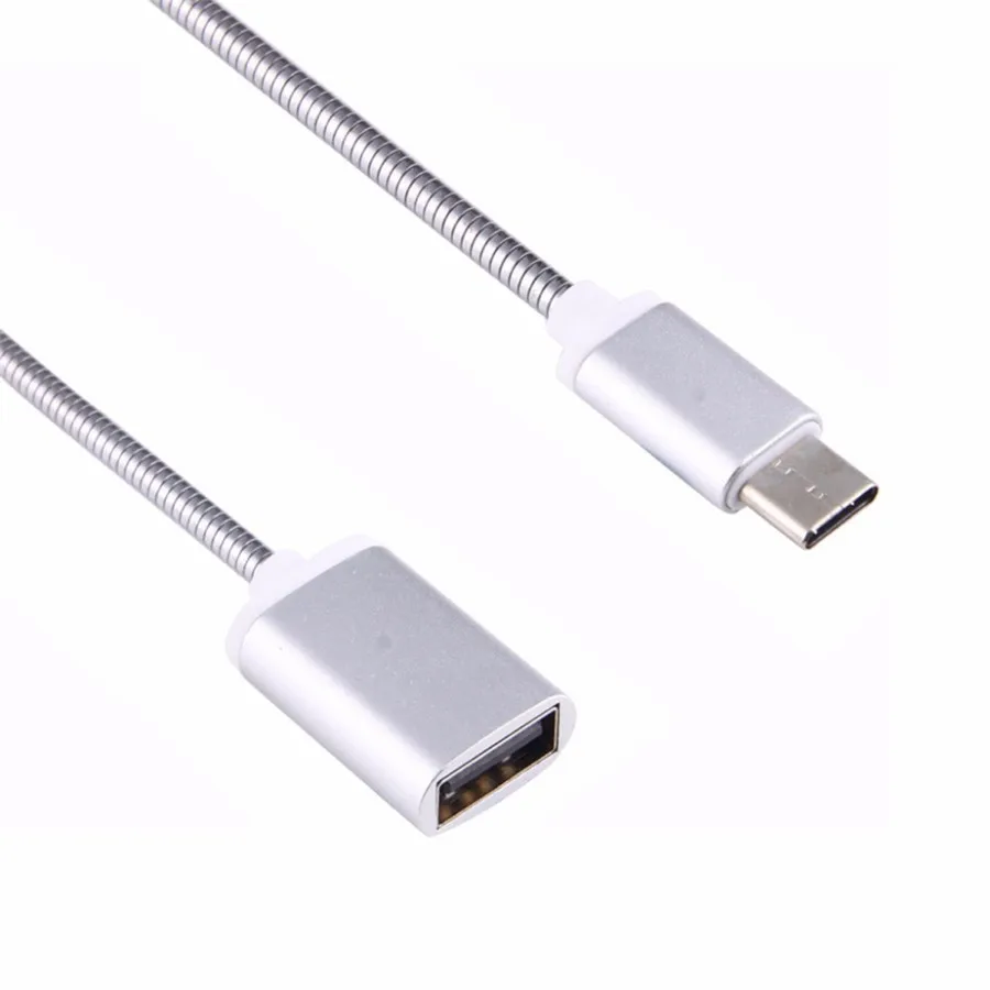 Металлический USB C 3 1 Тип папа к Женский OTG Кабель адаптер для синхронизации данных