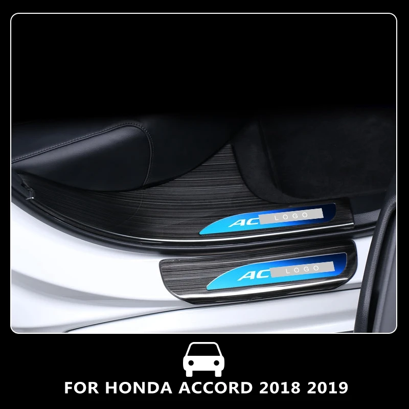 Pcmos нержавеющая сталь наружный порог Накладка защита для Honda Accord Добро пожаловать педаль порог педаль Анти-трение