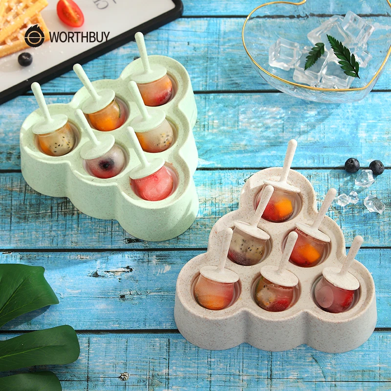 WORTHBUY 6 ячеек форма для мороженого Форма Фруктового | Дом и сад