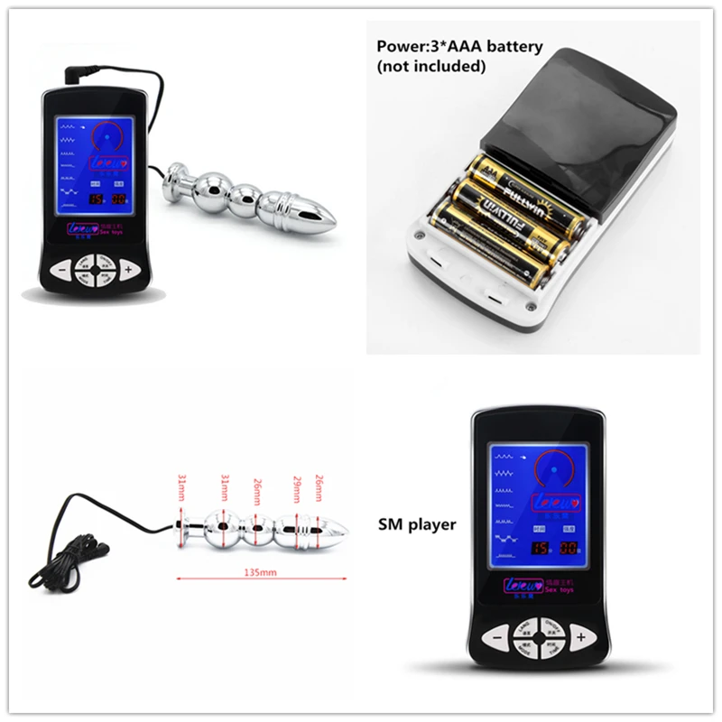 Электро шоковая терапия устройство унисекс 135 мм нержавеющая сталь Анальная