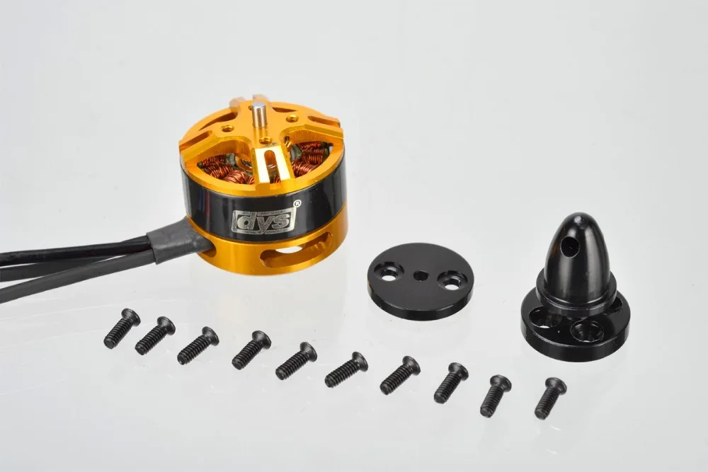 4 шт./лот DYS BE1806 1400KV 2300KV бесщеточный мотор черный/золотой черный издание для