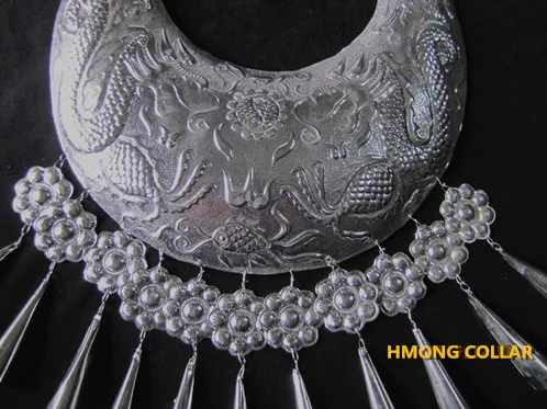 Hmong серебряный воротник серебряные бокалы для вина ожерелье miao аксессуары танцев