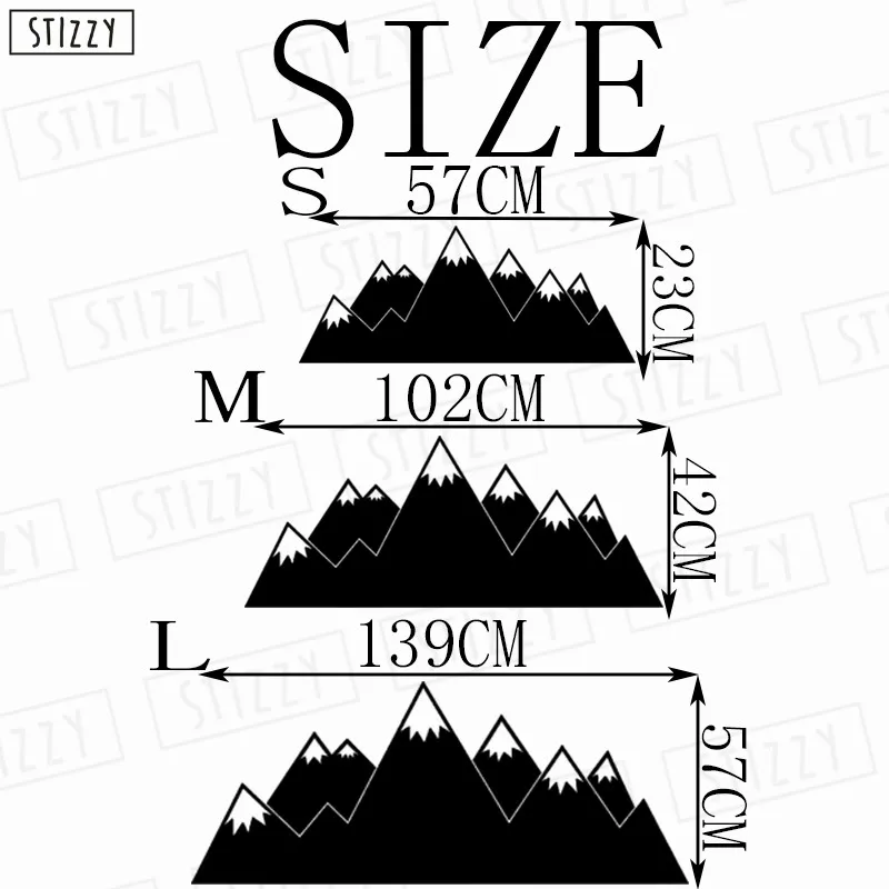Настенная Наклейка stizzy Mountain дизайн наклейки на стену плакат для спальни лесной