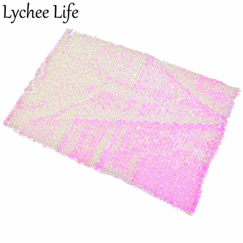 Lychee Life Двусторонняя блестящая ткань, цветная полиэфирная ткань, сделай сам, современная домашняя одежда, текстиль, швейная ткань, аксессуары