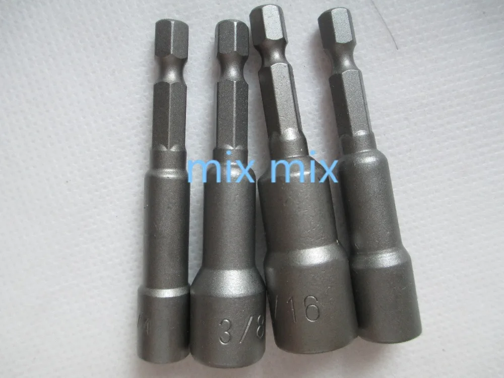 Fixmee 1/4 &quot3/8&quot 5/16 &quot7/16&quot Шестигранная Гайка Драйвер набор гнездо адаптера
