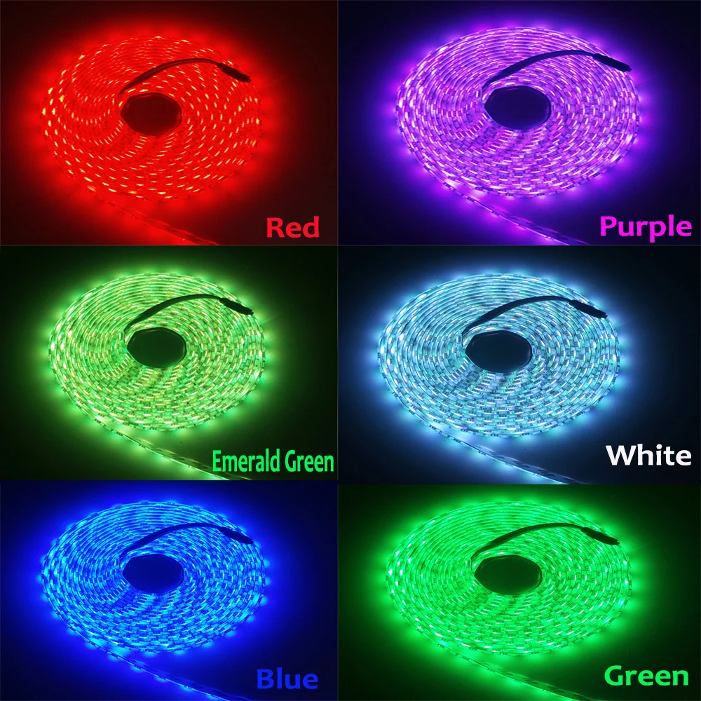 BOLE DENGYE 5050 RGB Светодиодная лента, водонепроницаемая Диодная лента, wifi, светодиодный, музыкальный, 44Key, ИК-пульт дистанционного управления Bluetooth, 2 м, 5 м, 10 м, светодиодный адаптер
