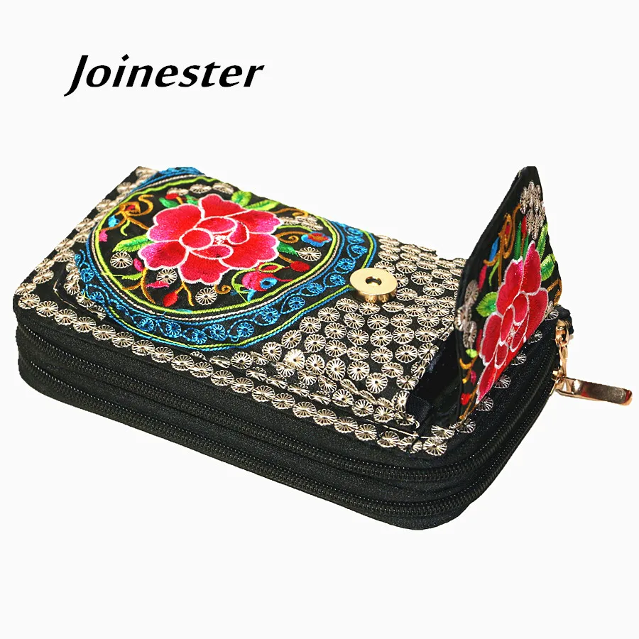 Женский Длинный холщовый кошелек с цветочной вышивкой|long clutch|wallet vintagevintage purse |