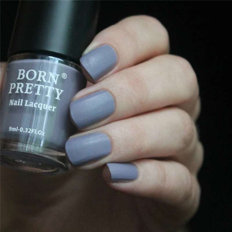 Матовый лак для ногтей BORN PRETTY серого и розового цвета 9 цветов масло мл|matte polish|nail