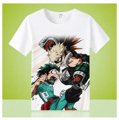 Высокое качество, унисекс, аниме, Cos My Hero Academy bakugo, кацуки, OCHACO URARAKA, повседневная хлопковая футболка, футболка - Цвет: 4