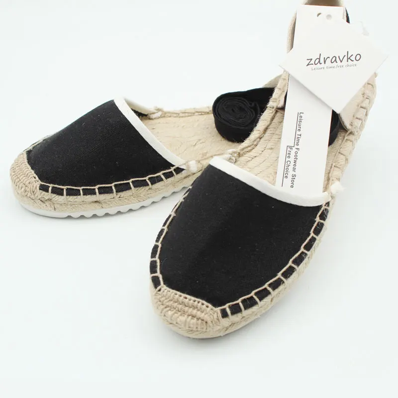 Женские Espadrilles на плоской подошве со шнуровкой и ремешком щиколотке|Обувь без