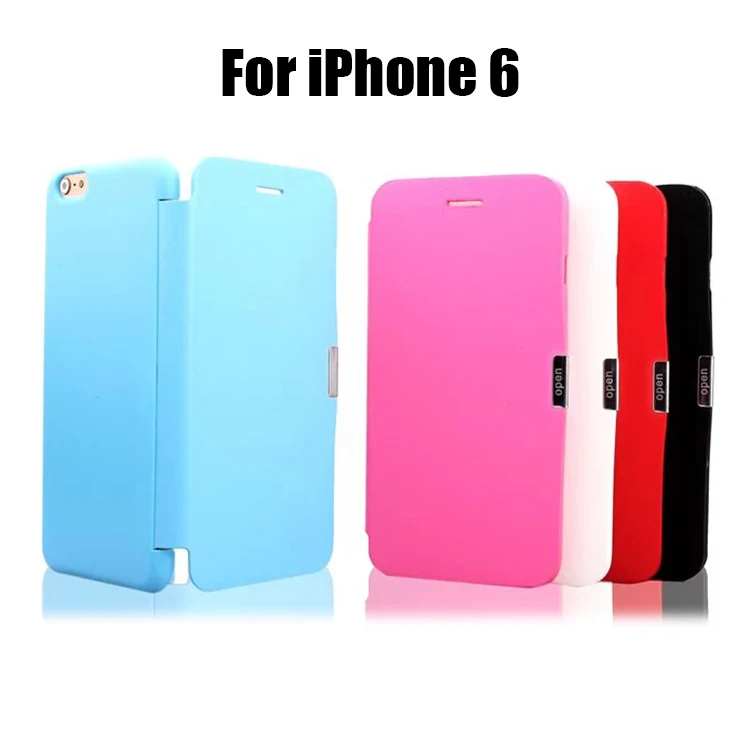 2015 горячей ультратонкий закономерность просто мода стиль кожаный чехол для iphone 6