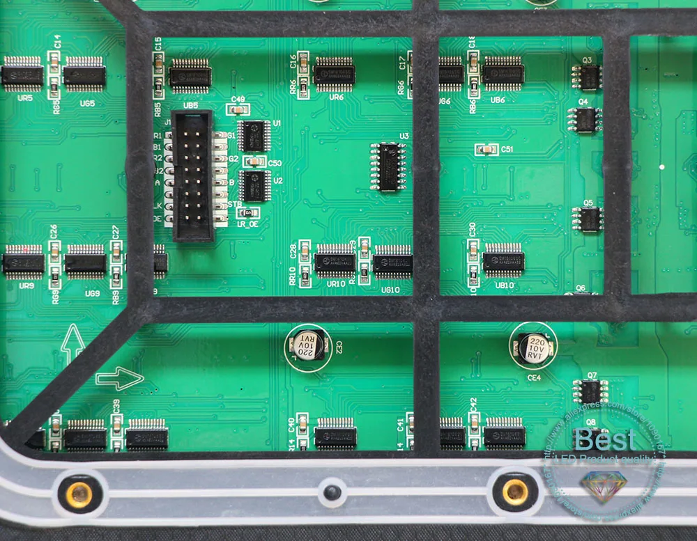 Наружный полноцветный светодиодный дисплей SMD 3 в 1 P10 Светодиодный модуль A +