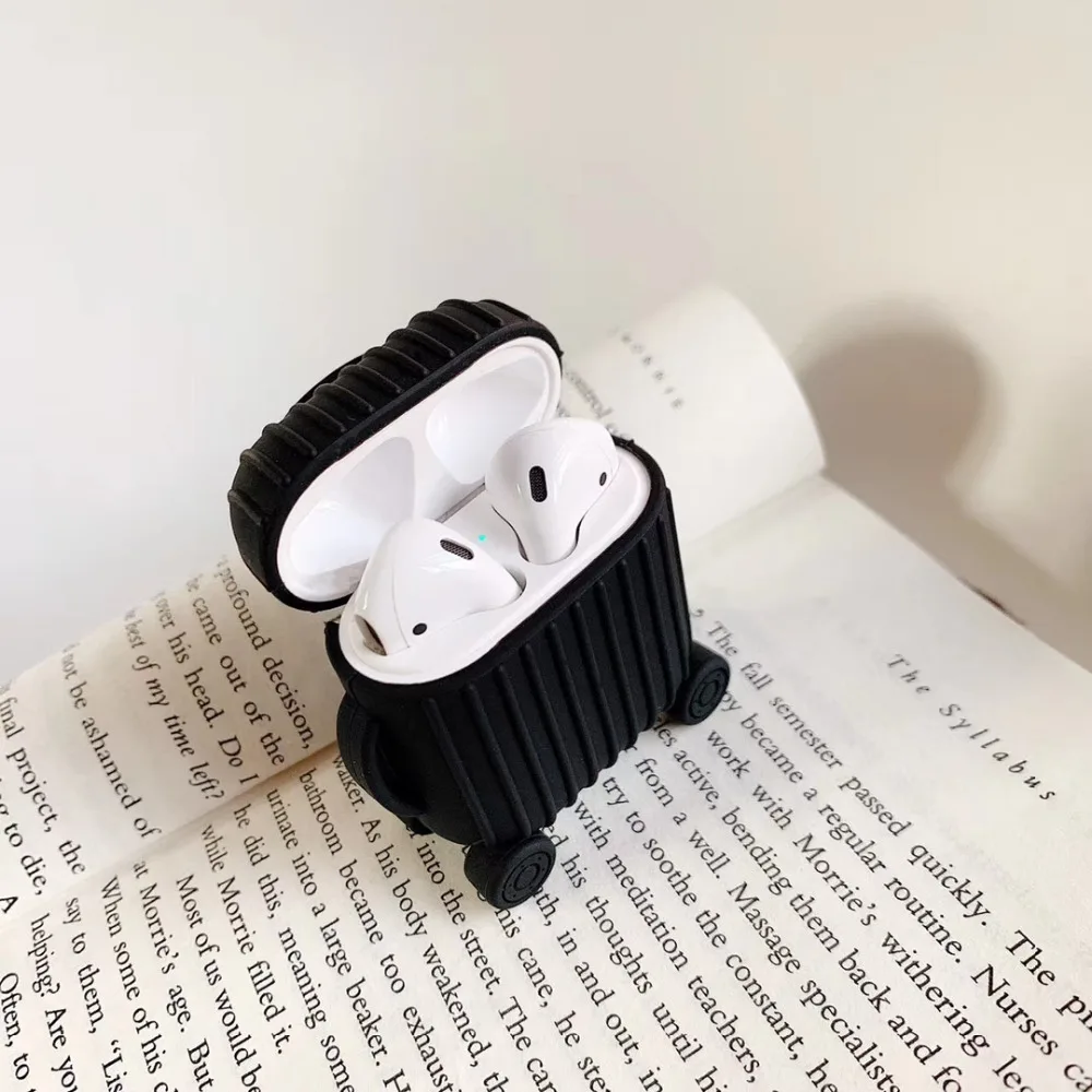 Чехол для AirPods модный милый чехол костюма багажника Apple Airpods 2 мультяшный Bluetooth