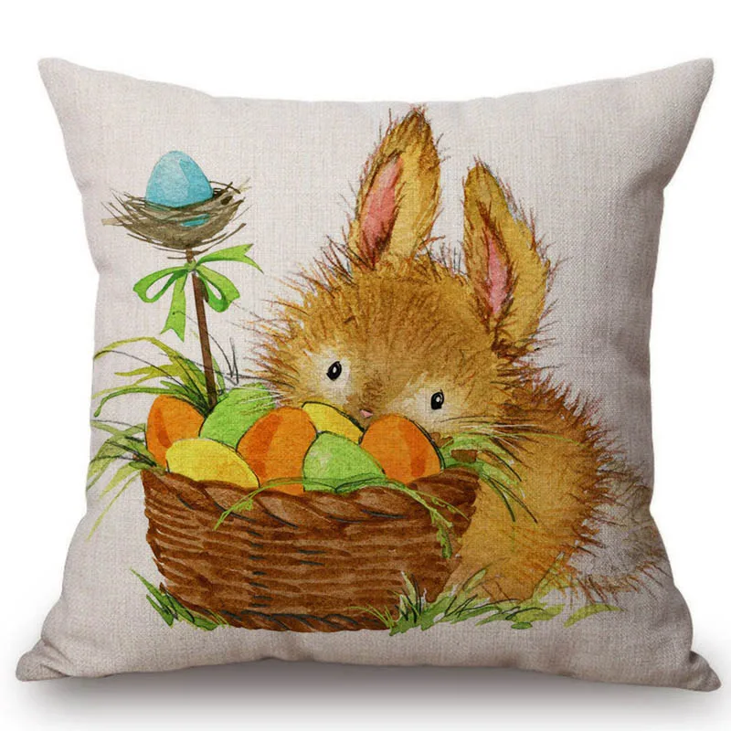Декоративная подушка в виде кролика с пасхальными яйцами|home decor cushions|decorative cushionshome