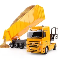 2 4ghz big rc toy dumper tilting cart remote control tip lorry auto lift engineer container car vehicle toys gift brinquedos