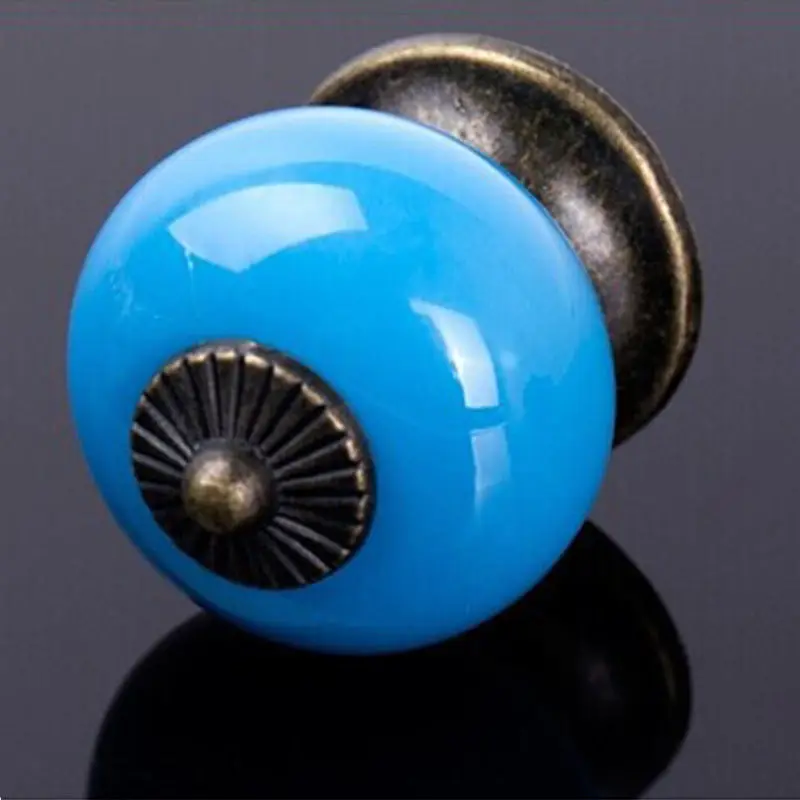 1 шт. керамическая золотая дверная ручка в стиле ретро Вытяжная дверной шкаф ящик