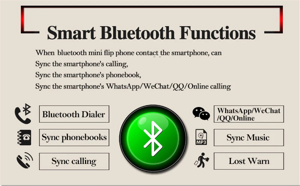Супер мини флип мобильные телефоны беспроводной Bluetooth Dialer handsfree Мобильный телефон