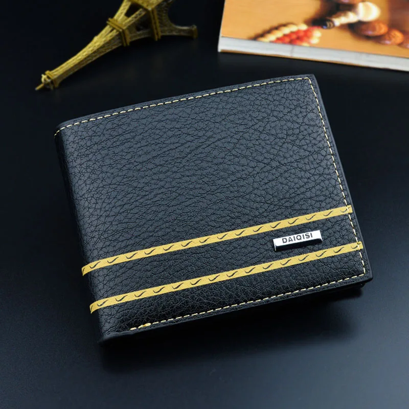 Men Wallets Purse Small PU Fashion Vintage For Credit ID Card Coin Money Holder Popular | Багаж и сумки