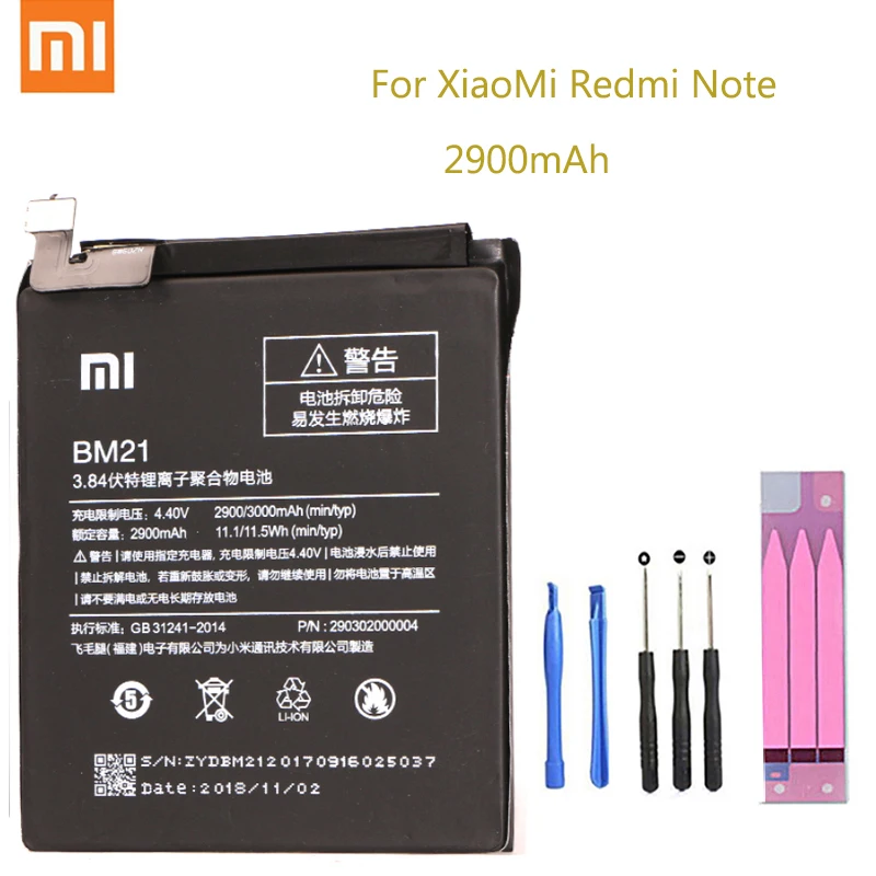 Оригинальная запасная батарея для XiaoMi Redmi Note Mi 5 7 &quotRedrice BM21 натуральная телефона