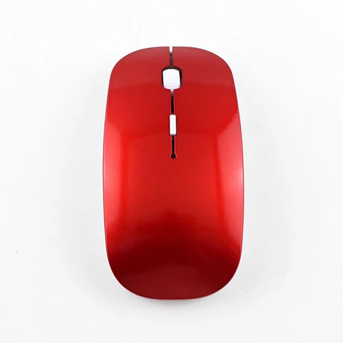 Red 1000 точек/дюйм USB оптическая беспроводная компьютерная мышь игровая Рабочая мышь 2,4G приемник супер тонкая универсальная мышь для ПК ноутбука - Цвет: Red
