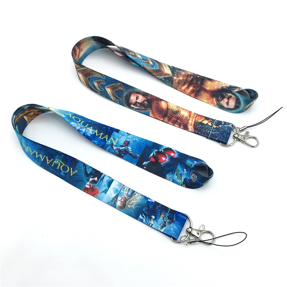 New 2018 film Aquaman Lanyard Neck Straps Cell Phone Rope ID Card Keychain Pendant Fashion gifts | Украшения и аксессуары