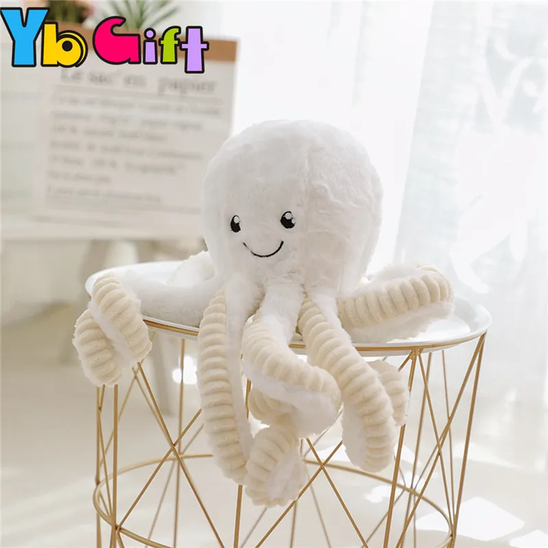 Kawaii мультфильм плюшевые игрушки осьминоги мягкая морская рыба животные плюшевые куклы Babykids детские подарки на день рождения вечерние украшения куклы - Color: white
