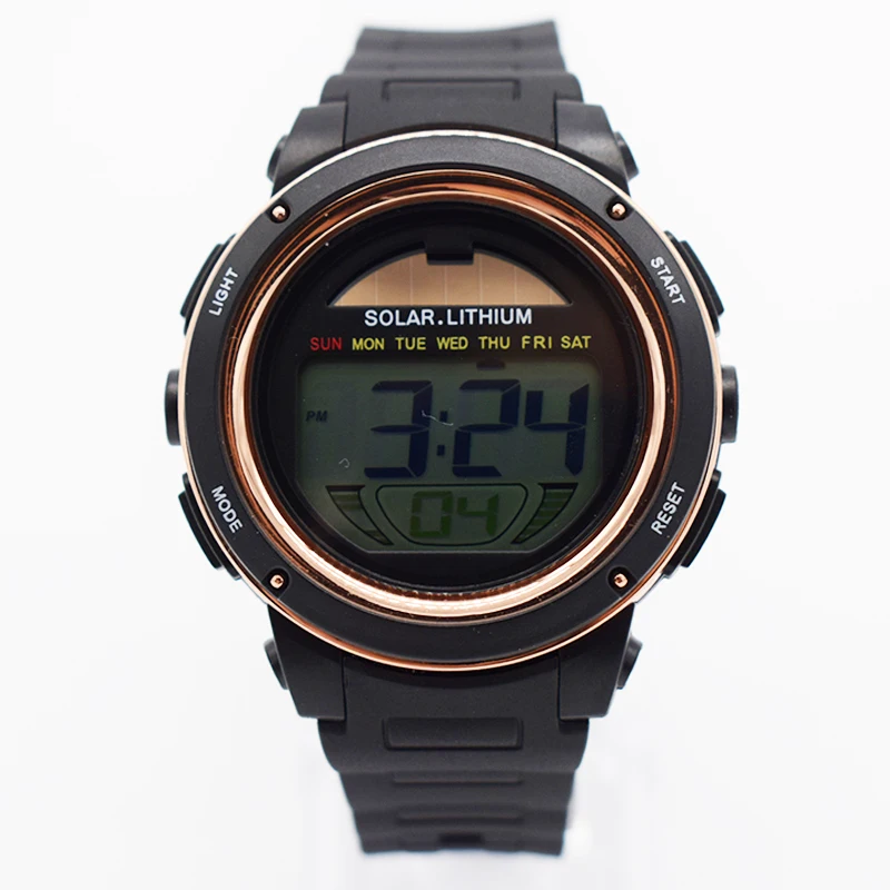 Желтый Водонепроницаемые наручные электронные автоматические часы для мужчин