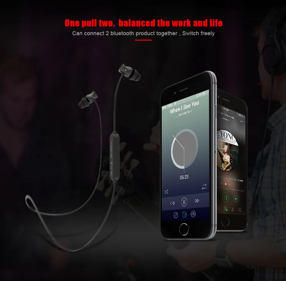 RAXFLY Bluetooth наушники гарнитура спортивные Bluetooth беспроводные наушники вкладыши с микрофоном APTX вкладыши для Xiaomi Redmi Note 7
