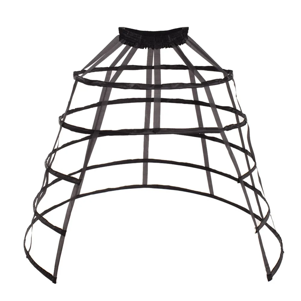 

Women Caged Petticoat Underskirt Crinoline 5-Hoop Hollow Out Bustle Victorian Skirt Wedding Bridal Cosplay Slip Pannie