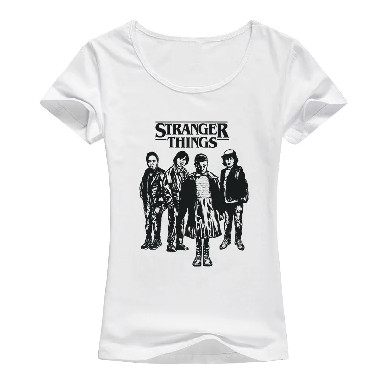Женская футболка с коротким рукавом и принтом очень странные дела|hipster tee|printed t shirt