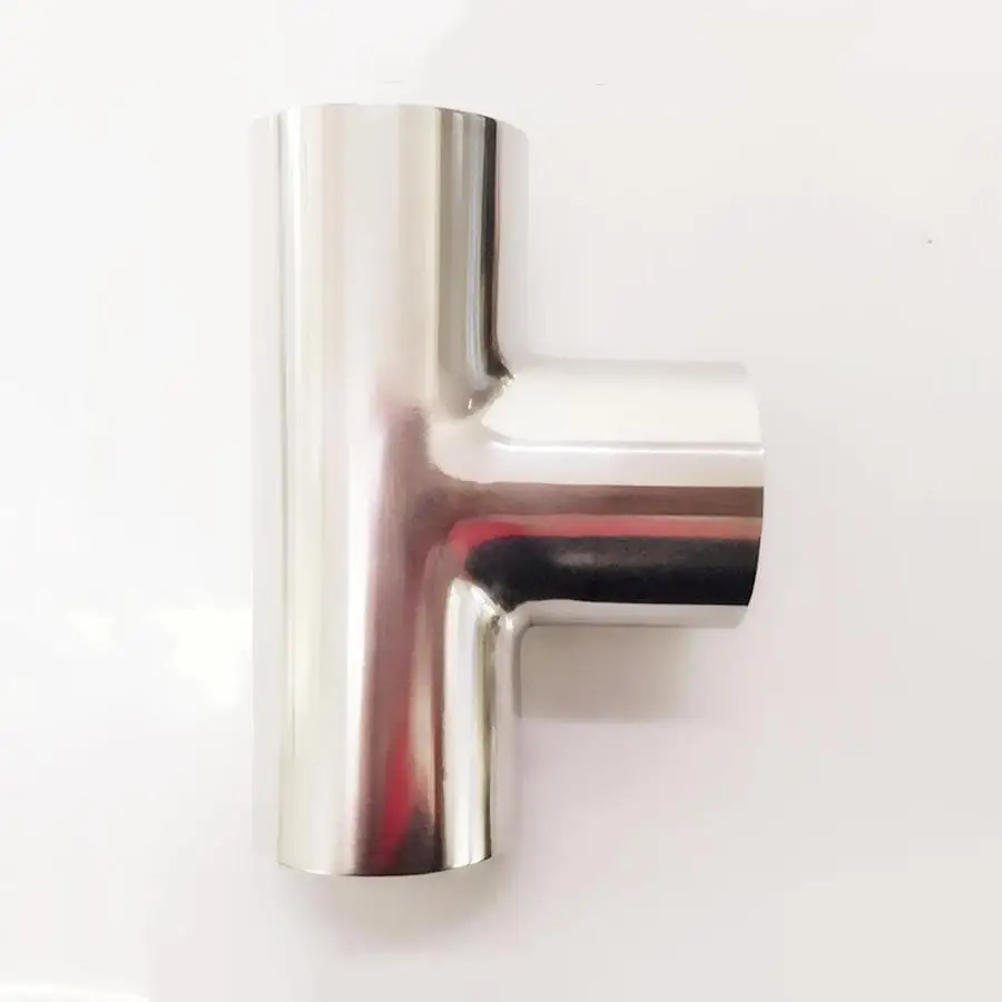 

25mm 1" Pipe OD Butt Welding Tee 3 Way SUS 304 Stainless Steel Sanitary Fitting Spliter Homebrew Beer Wine