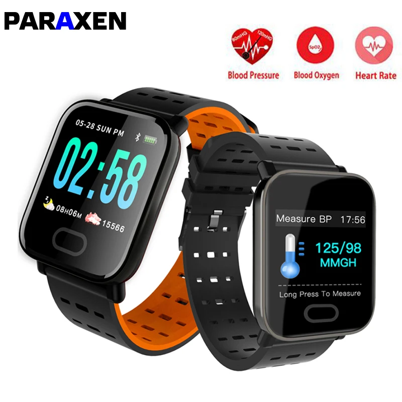 PARAXEN новые спортивные смарт браслет Bluetooth часы для женщин с кровяным давлением