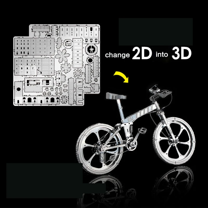 Горный велосипед 11 х11 см 3D металлическая Сборная модель игрушка велосипеда