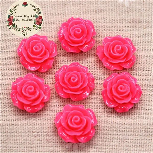 Hotpink 30pcs 30 шт 20 мм полимерный цветок камелии с плоской задней стороной кабошон Сделай Сам Скрапбукинг декоративное ремесло изготовление, 15 цветов на выбор - Цвет: Hotpink 30pcs