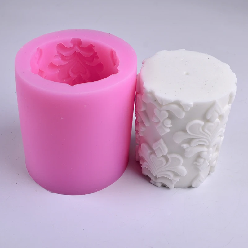 Силиконовые формы для свечи изготовление мыла свеч 3D Круглый цилиндр ручной