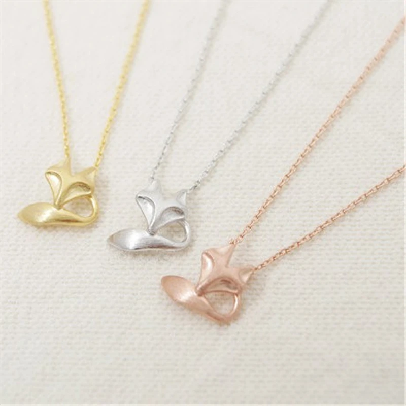 

Fashion fox's head and tail pattern necklace necklaces for women design chain of clavicle
