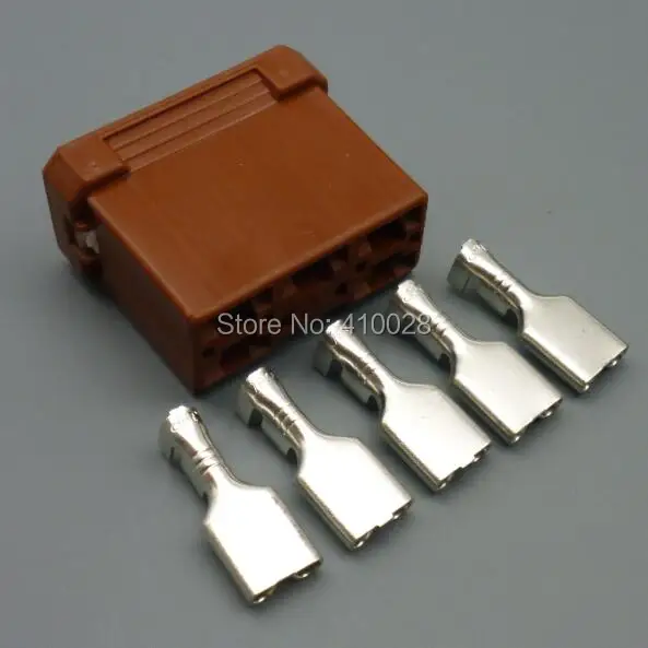 

shhworldsea 5/30/100sets 5pin 5p 6.3mm plastic adapter terminal connector 6098-0218