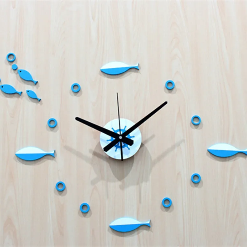 Настенные часы Saat рыбы Self-клейкие Reloj duvar saati Horloge de сравнению клок кухня дома | Дом