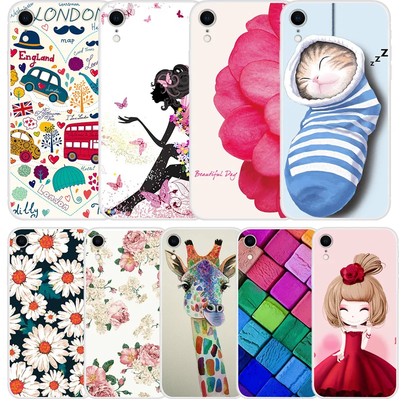 Цветной мультяшный дизайнерский цветной чехол для iphone X 6 6S 7 Plus телефона с