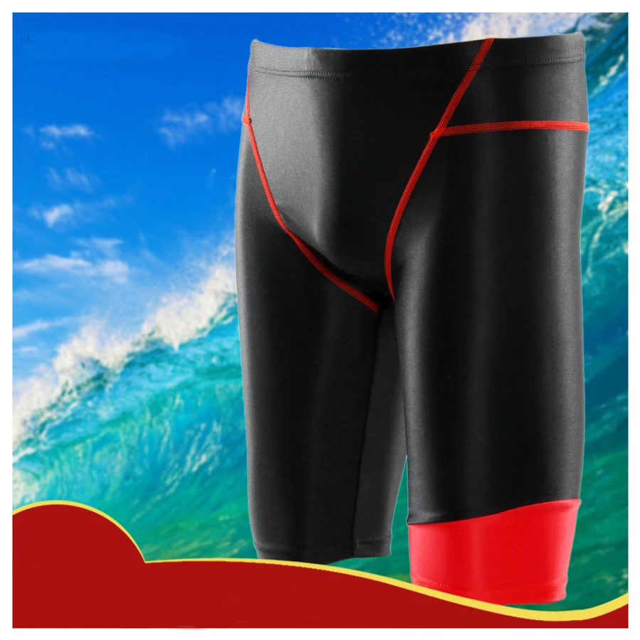 

New Swimwear Men's sharkskin water repellent men's swimming swim trunks Sport shorts classic men swimwear 2018 briefs