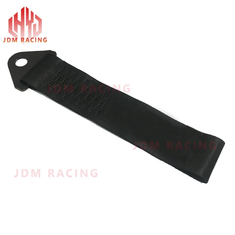 black 1 шт. Красный JDM Гоночный Универсальный передний и задний буксировочный ремень/буксировочный крюк лента для модификации автомобиля Дрифт украшения - Название цвета: black