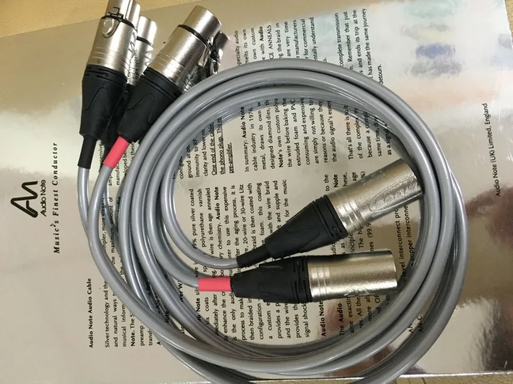 Audio Note AN-Vx Solid Core 99.99% 20 Pure Silver audio XLR balance cable 1.5M with box | Электроника