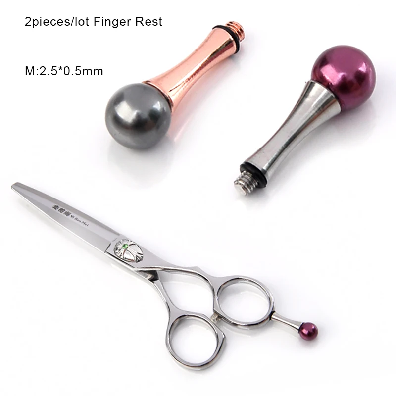 2 pieces/lot Removable Finger Rest Scissors Tang Tail Nail Clavo De Cola Hairdresser Shear Scissor Parts M:2.5*0.5mm