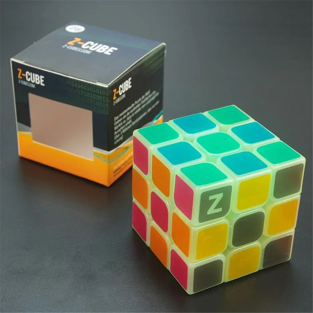 Новейший Zcube 3x3x3 Profissional зеленый свет магический куб Прозрачный светящийся