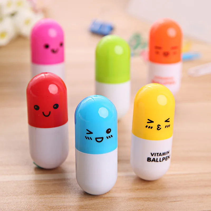 Новинка Канцелярские товары 6 шт./лот ручка с улыбающимся лицом шариковая для
